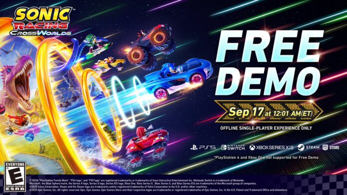 Sonic Racing: CrossWorlds Demo Coming Sept 17 for PS5