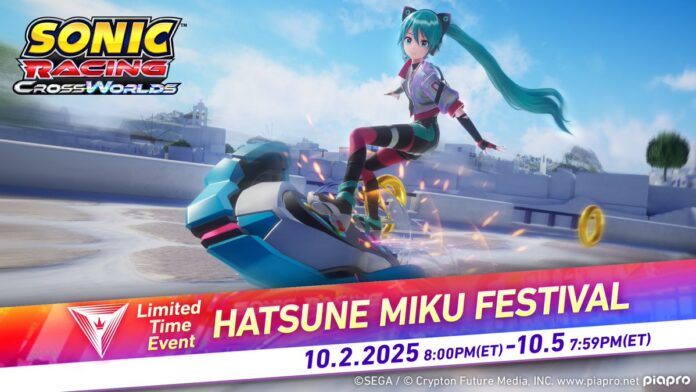 Hatsune Miku Festival Hits Sonic Racing: CrossWorlds PS5